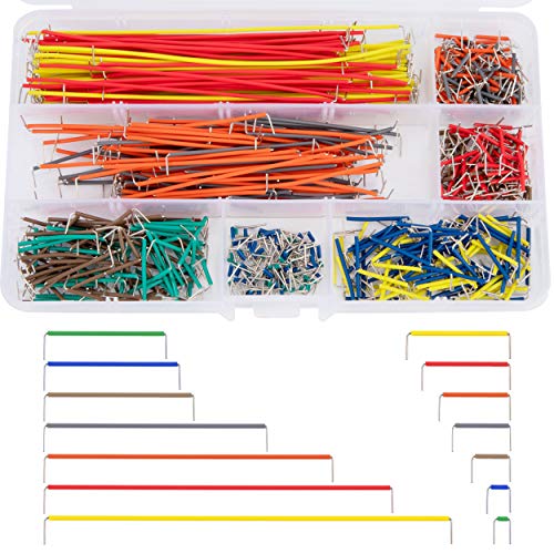 Jumper Kabel Kit Breadboard Jumper Wires Male zu Male 14 Verschiedene Längen Sortiert mit Kunststoffbox 560 Stück von QIMEI-SHOP