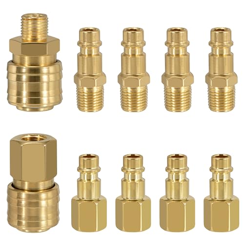 QIMEI-SHOP Druckluftkupplung 1/4 Zoll Druckluft Schnellkupplung 1/4"BSP Euro Druckluftkupplung für Luftleitung Schlauch Kompressor Fitting Schläuche Kupplungsstecker 10 Stück QIMEI-SHOP Druckluftkupplung 1/4 Zoll Druckluft Schnellkupplung 1/4"BSP Euro Druckluftkupplung für Luftleitung Schlauch Kompressor Fitting Schläuche Kupplungsstecker 10 Stück von QIMEI-SHOP