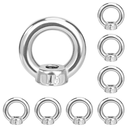 QIMEI-SHOP Ringmutter M5 Ösenmutter 304 Edelstahl Ringmuttern Augenmutter Hardware Ringösen Ringförmige for Befestigen Hängende 8 Stück QIMEI-SHOP Ringmutter M5 Ösenmutter 304 Edelstahl Ringmuttern Augenmutter Hardware Ringösen Ringförmige for Befestigen Hängende 8 Stück von QIMEI-SHOP