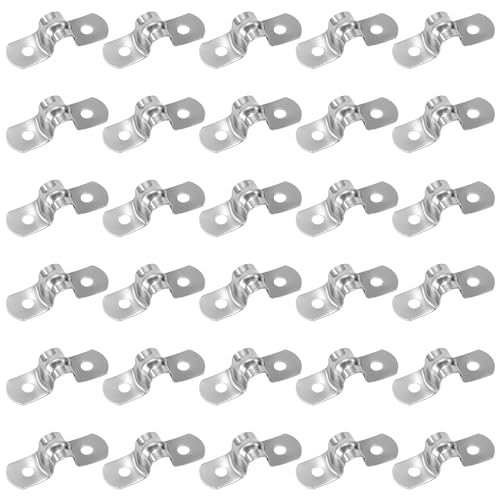 QIMEI-SHOP Rohrschellen Befestigungsschelle 8mm Rohrschelle Edelstahl U-Typ Rohrklemme Sattelklemme für Befestigung Gasrohre Wasserrohre Kabelrohr 30 Stück von QIMEI-SHOP