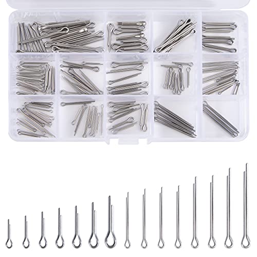 QIMEI-SHOP Splinte Set Edelstahl Splinte Sortiment Splint Sicherungssplint Assortment Kit M1 M1.5 M2 M2.5 M3 mit Aufbewahrungsbox 15 Größen 150 Stück QIMEI-SHOP Splinte Set Edelstahl Splinte Sortiment Splint Sicherungssplint Assortment Kit M1 M1.5 M2 M2.5 M3 mit Aufbewahrungsbox 15 Größen 150 Stück von QIMEI-SHOP
