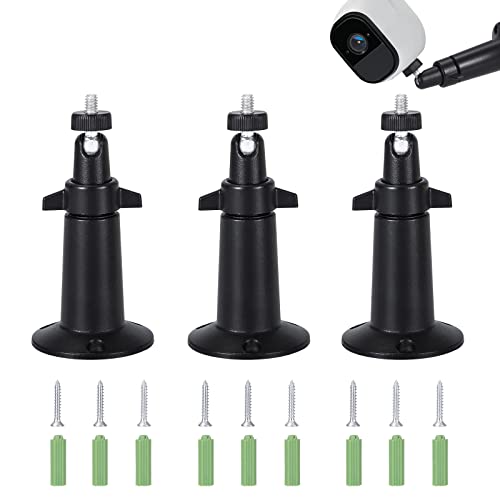 Sicherheitskamera Halterung Verstellbare Sicherheitskamera Wandhalterung Sicherheit Kamerahalter 360 Degree kompatibel mit Arlo Pro Blink CCTV 3 Stück von QIMEI-SHOP