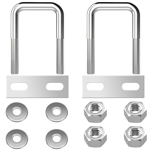 U Schrauben M8 U Bolzen Edelstahl U Bügelschraube mit Mutter Rahmenplatte Unterlegscheibe 30 mm Innenbreite für Rohr Befestigung 2 Stück M8 30x60mm von QIMEI-SHOP