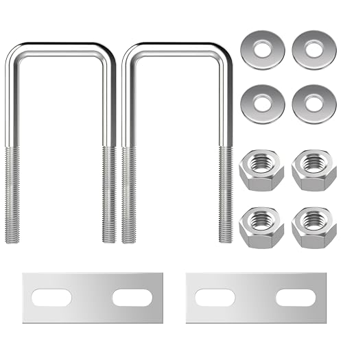U Schrauben M8 U Bolzen Edelstahl U Bügelschraube mit Mutter Rahmenplatte Unterlegscheibe 40 mm Innenbreite für Rohr Befestigung 2 Stück M8 40x100mm von QIMEI-SHOP