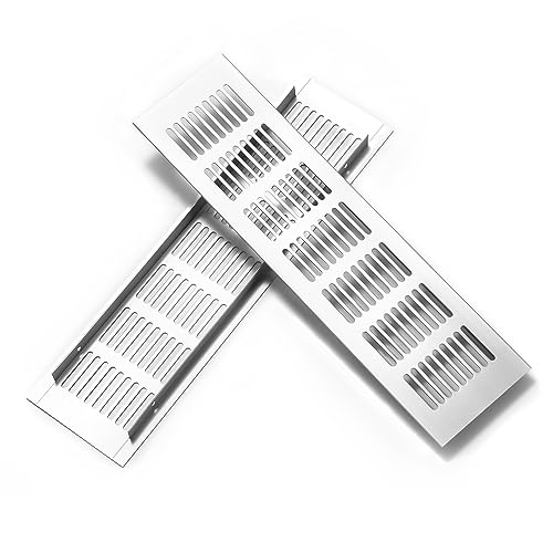 Ventilation Gitter Aluminium Lüftungsgitter Rechteckig Abluftgitter Korrosionsschutz fur Belüftung von Schränken und Schlafzimmern 30 x 8 cm von QIMEI-SHOP