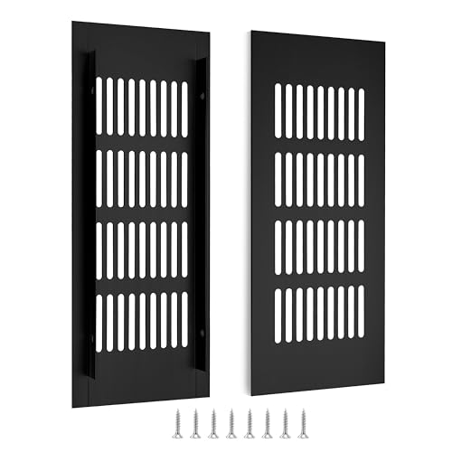 Ventilation Gitter Aluminium Lüftungsgitter Rechteckig Abluftgitter Korrosionsschutz mit Schrauben fur Belüftung von Schränken und Schlafzimmern Schwarz 20 x 8 cm Ventilation Gitter Aluminium Lüftungsgitter Rechteckig Abluftgitter Korrosionsschutz mit Schrauben fur Belüftung von Schränken und Schlafzimmern Schwarz 20 x 8 cm von QIMEI-SHOP