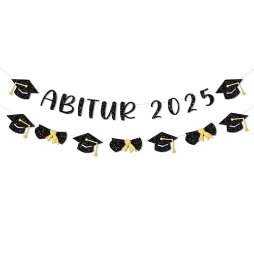 ABI 2025 Deko Schwarz,ABI 2025 Graduation Deko Girlande,Abitur 2025 Girlande mit Absolventenhut Motiv,Graduation Dekoration für Abi Abschlussfeiern,Abitur 2025 Geschenke,Prüfungserfolge ABI 2025 Deko Schwarz,ABI 2025 Graduation Deko Girlande,Abitur 2025 Girlande mit Absolventenhut Motiv,Graduation Dekoration für Abi Abschlussfeiern,Abitur 2025 Geschenke,Prüfungserfolge von QIMMU