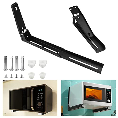 QINERSAW 2er Set Mikrowellenhalterung Wand Edelstahl Mikrowellen Halter Wandhalterung für Mikrowellenherd Backofenhalterung mit 4 Schrauben 4 Expansionsschrauben 4 Gummifüße Schwarz bis zu 50Kg QINERSAW 2er Set Mikrowellenhalterung Wand Edelstahl Mikrowellen Halter Wandhalterung für Mikrowellenherd Backofenhalterung mit 4 Schrauben 4 Expansionsschrauben 4 Gummifüße Schwarz bis zu 50Kg von QINERSAW