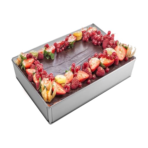 QINERSAW 8cm hohe 20x29 bis 35x55cm Verstellbare Backrahmen Backform Rechteckig Kuchenrahmen Verstellbarer Tortenrahmen Edelstahl Tortenform Eckig Backrahmen zum Backen QINERSAW 8cm hohe 20x29 bis 35x55cm Verstellbare Backrahmen Backform Rechteckig Kuchenrahmen Verstellbarer Tortenrahmen Edelstahl Tortenform Eckig Backrahmen zum Backen von QINERSAW