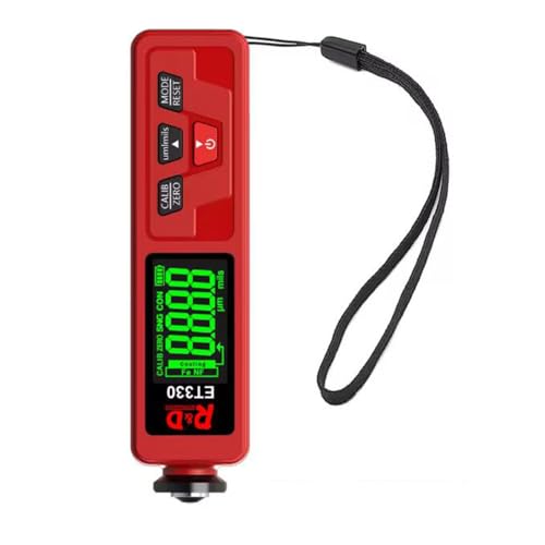 QINGDONGDZA ET330 Zn Lackdickenmessgerät Elektroplattierung Metallbeschichtung Messgerät für Autos 0-1500um Fe & NFe Beschichtung Tester Meter,Rot QINGDONGDZA ET330 Zn Lackdickenmessgerät Elektroplattierung Metallbeschichtung Messgerät für Autos 0-1500um Fe & NFe Beschichtung Tester Meter,Rot von QINGDONGDZA