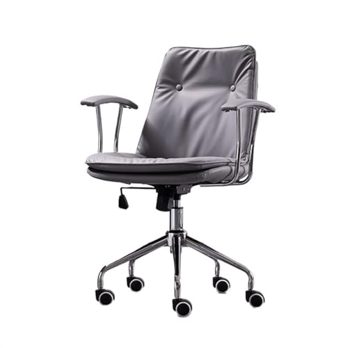 Bürostühle für Zuhause Moderner Bürostuhl aus PU-Leder, bequemer Schreibtischstuhl for das Home-Office mit Rollen und Armlehnen, Konferenzstuhl, ergonomischer Stuhl, verstellbarer Drehstuhl Ergonomisc von QINGGANG-0224