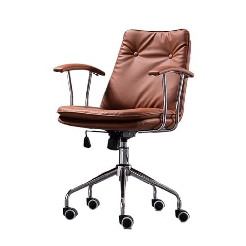 Bürostühle für Zuhause Moderner Bürostuhl aus PU-Leder, bequemer Schreibtischstuhl for das Home-Office mit Rollen und Armlehnen, Konferenzstuhl, ergonomischer Stuhl, verstellbarer Drehstuhl Ergonomisc von QINGGANG-0224