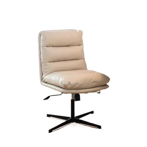 Bürostühle für Zuhause Schreibtischstuhl aus Leder, bequemer und weicher Bürostuhl, Arbeitszimmer, Büro, Schreibtischstuhl, Lift, Home, verstellbarer Bürostuhl ohne Armlehnen Ergonomischer Bürostuhl(S von QINGGANG-0224