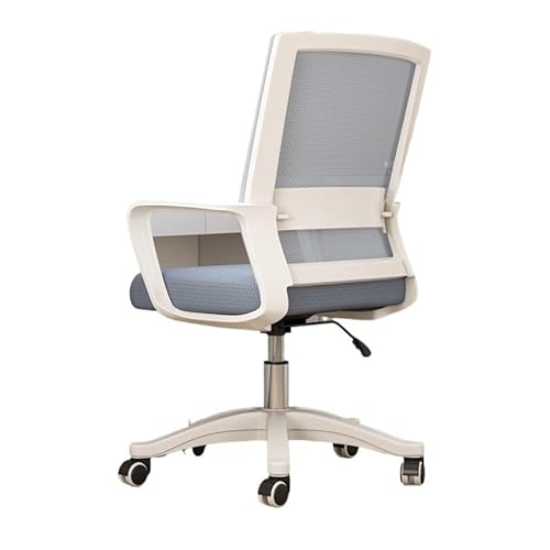 Bürostühle für Zuhause Schreibtischstuhl fürs Büro, ergonomischer, mittelhoher Netzrücken, rollender Arbeitsdrehstuhl, bequeme Lordosenstütze for Zuhause, Schlafzimmer, Arbeitszimmer, Wohnheim, Studen von QINGGANG-0224