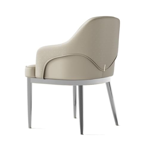 Kleine Küche Esszimmer Moderne Esszimmerstühle aus Kunstleder aus der Mitte des Jahrhunderts, Akzent-Freizeitstuhl mit Metallrahmen for Esszimmer, Küche, Wohnzimmer, kleine Räume Wohnmöbel(Silver) von QINGGANG-0224