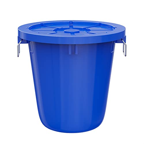 Mülleimer für draußen 17,1/26,4 Gallonen Outdoor-Mülleimer, runder Mülleimer mit großem Fassungsvermögen, Deckel und Griff, weiß/blau, Abfallbehälter for Zuhause, Garage, Einkaufszentrum usw für Terra Mülleimer für draußen 17,1/26,4 Gallonen Outdoor-Mülleimer, runder Mülleimer mit großem Fassungsvermögen, Deckel und Griff, weiß/blau, Abfallbehälter for Zuhause, Garage, Einkaufszentrum usw für Terra von QINGGANG-0224