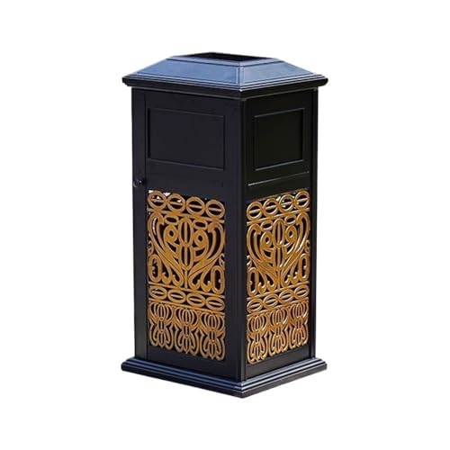 Mülleimer für draußen Durchbrochenes Muster im Freien Mülleimer öffentliche Bereiche Aluminiumguss-Mülleimer für Terrassen, Küchen und Unterhaltung im Freien von QINGGANG-0224