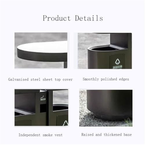 Mülleimer für draußen Kleinmülleimer aus Metall for die kommerzielle Straße im Innenhof im Freien für Terrassen, Küchen und Unterhaltung im Freien von QINGGANG-0224