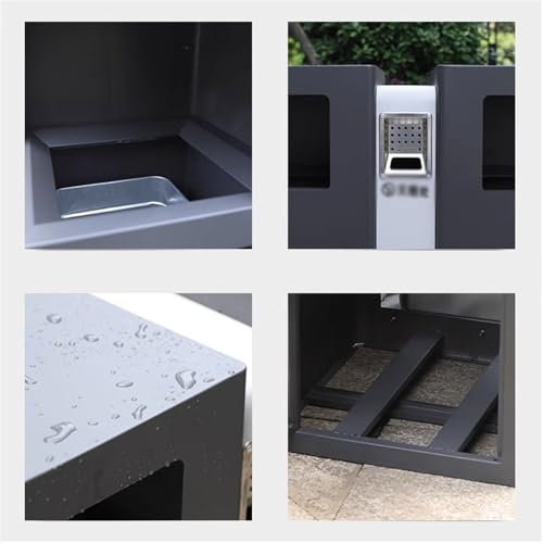 Mülleimer für draußen Kommerzieller Mülleimer aus verzinktem Stahl for den Außenbereich, klassifizierter Mülleimer for öffentliche Bereiche für Terrassen, Küchen und Unterhaltung im Freien Mülleimer für draußen Kommerzieller Mülleimer aus verzinktem Stahl for den Außenbereich, klassifizierter Mülleimer for öffentliche Bereiche für Terrassen, Küchen und Unterhaltung im Freien von QINGGANG-0224