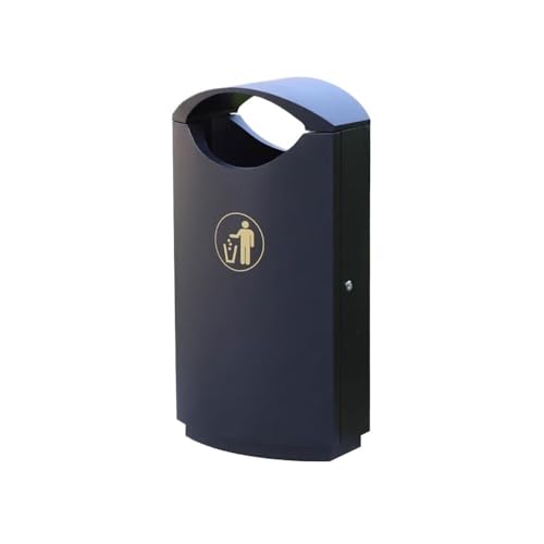 Mülleimer für draußen Mülleimer for den Außenbereich, kommerzieller moderner, regendichter Mülleimer der Spitzenklasse für Terrassen, Küchen und Unterhaltung im Freien(Schwarz) von QINGGANG-0224