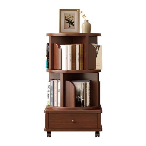 QINGGANG-0224 Büroregale Bedside Rotating Bookcase 360 Degree Bookcase Movable Home Floor Narrow Bedroom Bedside Reading Shelf von QINGGANG-0224