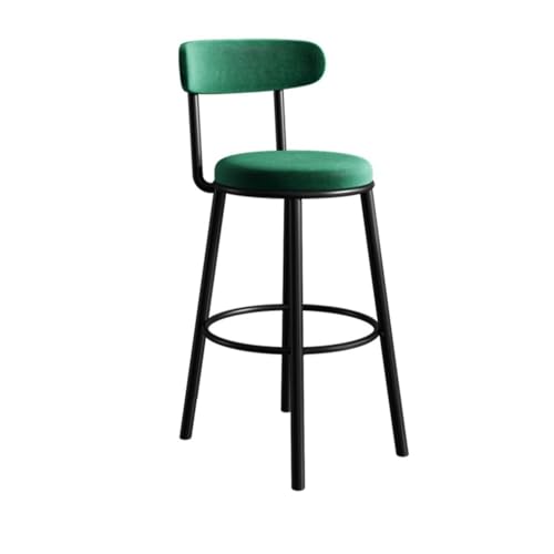 QINGGANG-0224 Frühstücksbar Barhocker, Eisen, Hochstuhl, Haushalts-Liege-Barhocker, Barstuhl, Mehrfarbig, optional, 75 cm für Kücheninsel-Theke(Green) von QINGGANG-0224