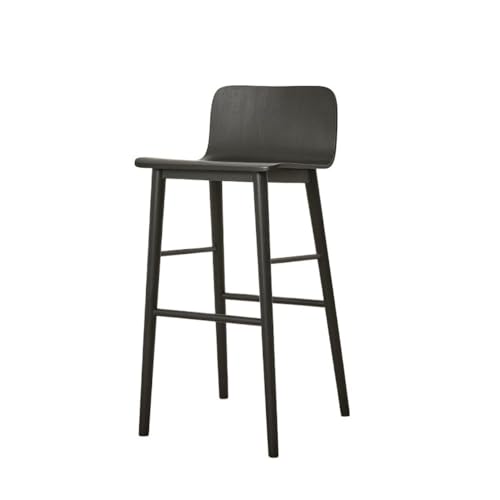 QINGGANG-0224 Frühstücksbar Schwarzer Hochhocker Bar Restaurant Haushalt Holz Hochstuhl Multi-Size Optional für Kücheninsel-Theke(Mittel) von QINGGANG-0224