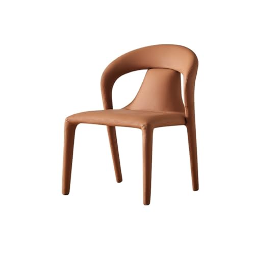 QINGGANG-0224 Kleine Küche Esszimmer Moderne Esszimmerstühle aus Kunstleder, Küchen- und Esszimmerstühle, Akzentstühle ohne Armlehnen for Küche und Wohnzimmer Wohnmöbel(Orange) von QINGGANG-0224