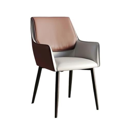 QINGGANG-0224 Kleine Küche Esszimmer PU Leder Nordic Esszimmerstuhl Moderne Balkon Hochzeit Eitelkeit Esszimmerstuhl Küche Bankett Wohnmöbel Wohnmöbel(Bruin) von QINGGANG-0224