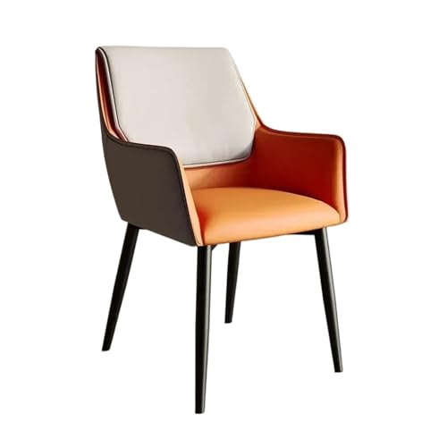 QINGGANG-0224 Kleine Küche Esszimmer PU Leder Nordic Esszimmerstuhl Moderne Balkon Hochzeit Eitelkeit Esszimmerstuhl Küche Bankett Wohnmöbel Wohnmöbel(Weiß) von QINGGANG-0224