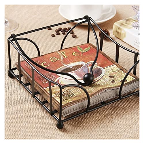 QINGGANG-0224 Kosmetiktuchspender Serviettenhalter Metall Seidenpapier Halter Blatt Papier Fall Hotel Servietten Handtuch Regal(L 18x18cm) von QINGGANG-0224