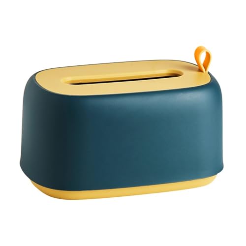QINGGANG-0224 Kosmetiktuchspender Taschentuchbox aus reinem Acryl in Reiner Farbe for Zuhause, Hotelzimmer, Desktop-Taschentuchbox für Büro, Auto, Autodekoration(Blue) von QINGGANG-0224