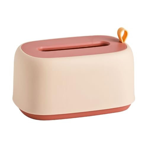 QINGGANG-0224 Kosmetiktuchspender Taschentuchbox aus reinem Acryl in Reiner Farbe for Zuhause, Hotelzimmer, Desktop-Taschentuchbox für Büro, Auto, Autodekoration(Pink) von QINGGANG-0224