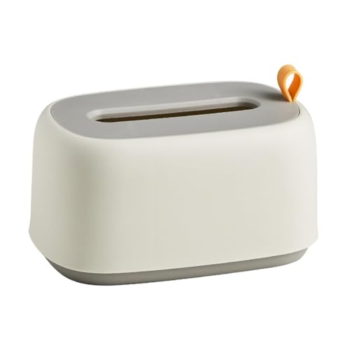 QINGGANG-0224 Kosmetiktuchspender Taschentuchbox aus reinem Acryl in Reiner Farbe for Zuhause, Hotelzimmer, Desktop-Taschentuchbox für Büro, Auto, Autodekoration(Weiß) von QINGGANG-0224