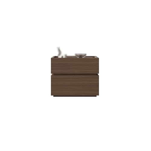 QINGGANG-0224 Nachttisch für Schlafzimmer Nightstand, Solid Wood Storage Cabinet Sideboard with Two Drawers, Solid Wood Filing Cabinet for Living Room, Bedroom and Study Nachttisch(Bruin) von QINGGANG-0224