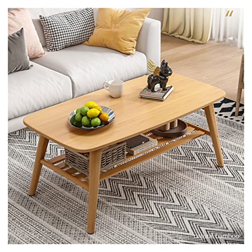 QINGGANG-0224 Sofa-Beistelltisch 2-stöckiger Couchtisch mit Ablagefläche for das Wohnzimmer Einer kleinen Wohnung, rechteckiger und Stabiler TV-Ständer, Beistelltisch, rustikales Braun(Light Brown) QINGGANG-0224 Sofa-Beistelltisch 2-stöckiger Couchtisch mit Ablagefläche for das Wohnzimmer Einer kleinen Wohnung, rechteckiger und Stabiler TV-Ständer, Beistelltisch, rustikales Braun(Light Brown) von QINGGANG-0224