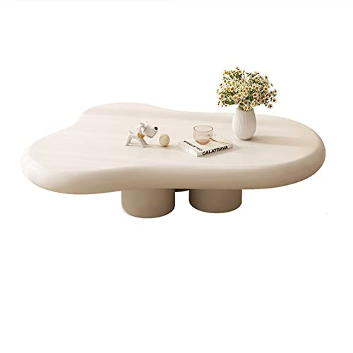 QINGGANG-0224 Sofa-Beistelltisch 39-Zoll-Couchtisch in Wolkenform, Keil-Teetisch, moderner Mitteltisch aus Faserplatten-Beistelltisch for Wohnzimmer, Zuhause, Büro, strapazierfähige Beinstütze von QINGGANG-0224