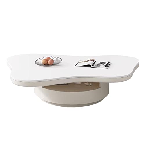 QINGGANG-0224 Sofa-Beistelltisch Unregelmäßiger weißer Couchtisch, süßer cremefarbener in Schmetterlingsform, flippiger mit Stauraum und Schubladen-Beistelltisch for das Wohnzimmer QINGGANG-0224 Sofa-Beistelltisch Unregelmäßiger weißer Couchtisch, süßer cremefarbener in Schmetterlingsform, flippiger mit Stauraum und Schubladen-Beistelltisch for das Wohnzimmer von QINGGANG-0224