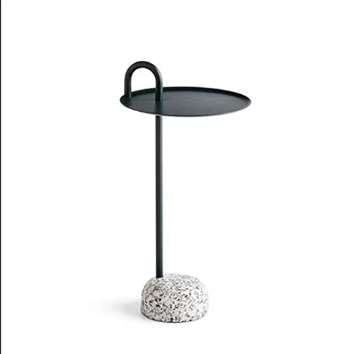 Sofa-Beistelltisch Kleiner Beistelltisch aus Metall, runde Bistrotische for drinnen und draußen, tragbarer Couchtisch, Nachttisch, Nachttisch, rost- und wetterbeständig Nachttische(Green) von QINGGANG-0224