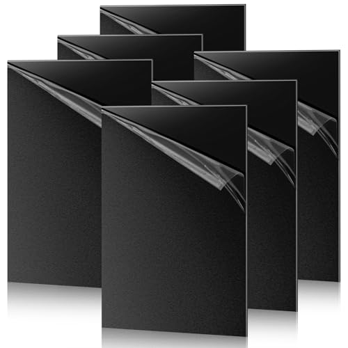 6 Stück Acrylglas Platte Schwarz Kunststoffplatten Acrylplatte Plastikplatte Acryl Kunststoffplatte für Display Bilderrahmen Gemälde DIY Crafts Tischaufsteller Heimdekoration (20 x 30 cm) von QINGHEC