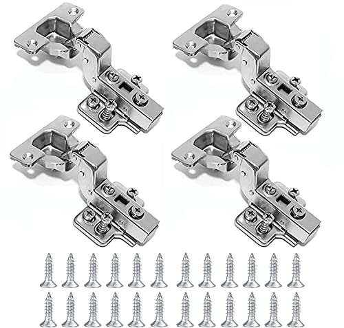 QINGHEC 4 Stück Scharniere für Schranktüren, Topfscharnier 35mm, Softclose Scharnier, Schrankscharniere zum Aufschrauben, Möbelscharniere für Schranktüren und Kleiderschranktüren QINGHEC 4 Stück Scharniere für Schranktüren, Topfscharnier 35mm, Softclose Scharnier, Schrankscharniere zum Aufschrauben, Möbelscharniere für Schranktüren und Kleiderschranktüren von QINGHEC