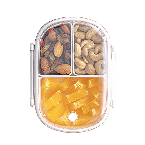 QINGHUAI Lunchbox Tragbare Mit 3 Fächern Bento Box Brotbox Frühstücksbox Beheizbare Und Unterteilte Lebensmittelbehälter Für Mikrowelle, Spülmaschine Und Gefrierschrank von QINGHUAI