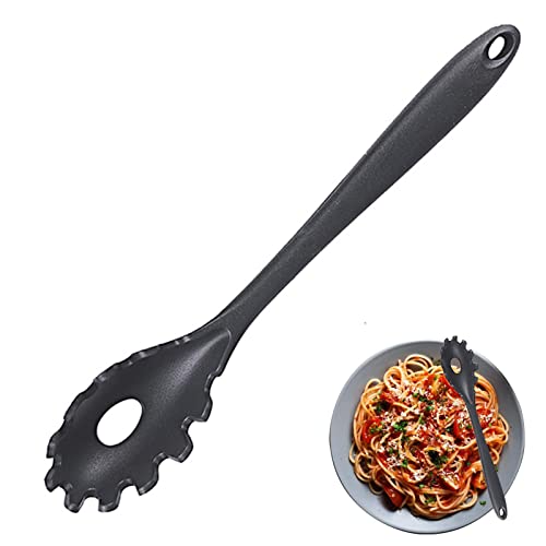QINGHUAI Nudellöffel | Silikon-Nudellöffel mit Loch zum Aufhängen | Küchen-Spaghetti-Serviergabeln für Nudeln und Pasta von QINGHUAI