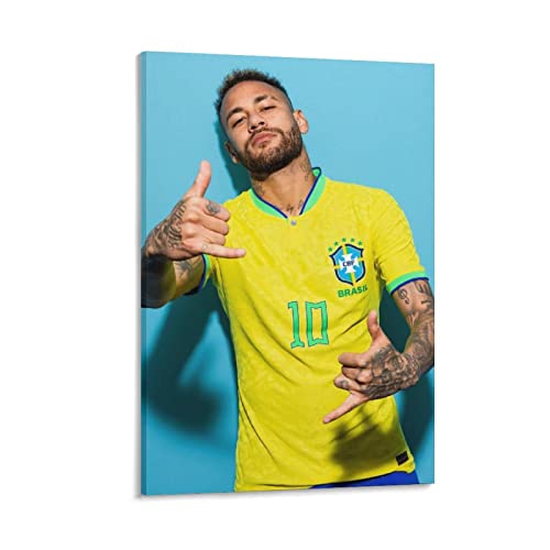 QINGJIE Neymar Fußball-Sportman-Poster, Kunstwerke, Leinwand, Poster, Wandkunstdrucke, moderne Dekoration, 20 x 30 cm von QINGJIE