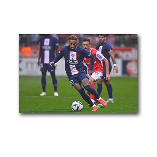 QINGJIE Neymar Player Soccer berühmtes Poster Leinwand Gemälde Poster Wandkunst Dekorative Bild Drucke Moderne Dekoration 60 x 90 cm von QINGJIE