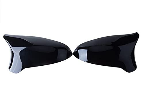 Auto Spiegelkappen Seitenspiegelkappen-Abdeckung Für F80 Für M3 F82 Für M4 2015–2018 Auto-Rückspiegelgehäuse Seitenspiegel Abdeckungen (Farbe : Schwarz) von QINGROCK