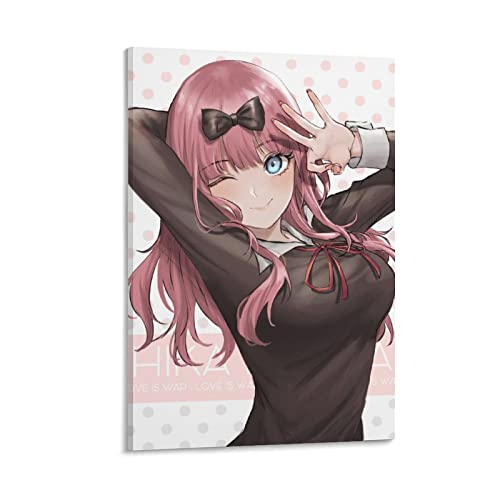 Anime Manga Mädchen Chika Fujiwara Kaguya Sama Love Is War Poster 10 Geschenke Leinwand Malerei Poster Wandkunst Dekorative Bild Drucke Moderne Dekor Gerahmt-ungerahmt 40 x 60 cm von QINGRONG