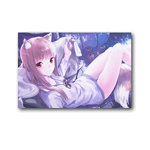 Pretty Japanese Anime Manga Girl Holo Spice And Wolf Poster 3 Artworks Canvas Poster Room Aesthetic Wall Art Prints Home Modern Decor Gifts Framed-unframed 20x30inch(50x75cm) von QINGRONG