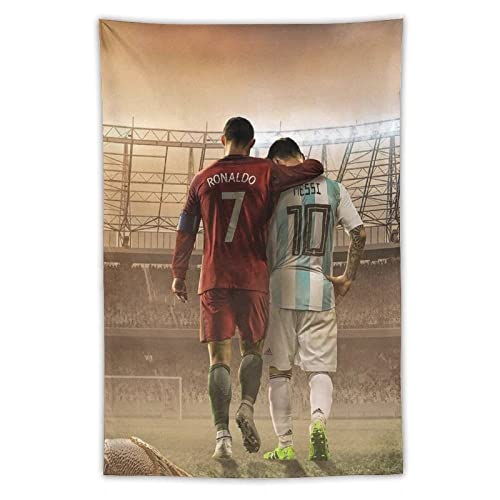 QINGRONG LionE Meixi C berühmter Fußballspieler Poster Fußballer Tapisserien Wandkunst Gemälde Polyester Geschenk Wohnzimmer Drucke Schlafzimmer Dekor Tapisserie Kunstwerke 101,6 x 152,4 cm von QINGRONG