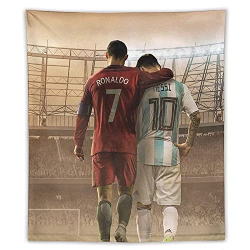 QINGRONG LionE Meixi C berühmter Fußballspieler Poster Fußballer Wandteppich Zimmer Ästhetische Polyester Malerei Schlafzimmer Wandteppiche Wohnzimmer Wände Dekorativ 127 x 152,4 cm von QINGRONG